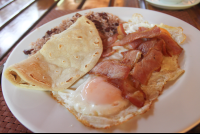 Gallo Pinto Bacon Tortillas And Eggs
 - Costa Rica