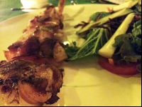 bacon wrapped shrimp skewer
 - Costa Rica