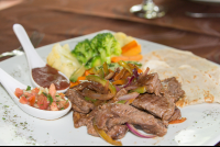 Beef Tortilla Steam Vegetables Pico De Gallo Lunch Rincon De La Vieja Volcano
 - Costa Rica