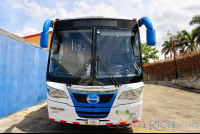 Passenger Hino Senior Coach Front View With Trees
 - Costa Rica