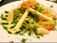 heart of palm salad at mastico restaurant 
 - Costa Rica