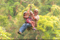 Young Girl Riding With A Guide Tizati Zip Line Rincon De La Vieja
 - Costa Rica