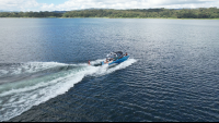 aerial view of a wakesurfing lesson on lake arenal
 - Costa Rica