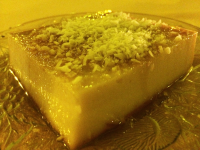 coconut flan dessert
 - Costa Rica