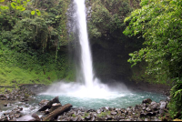        fotuna waterfall pool and fall 
  - Costa Rica