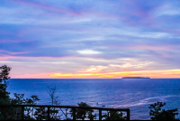 sunset with cano island view 
 - Costa Rica