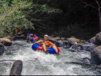 Man On The River Path Rio Negro Tubing Rincon De La Vieja
 - Costa Rica