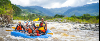        Grande De Orosi Whitewater Rafting Rafting With Mountain Background
  - Costa Rica