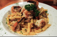 victorias sausage shrimp pasta 
 - Costa Rica