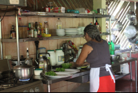 prepping plates la cocina dona ana 
 - Costa Rica