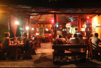 Burger Rancho With Clients At Night Time
 - Costa Rica