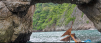 under rainbow rock 
 - Costa Rica