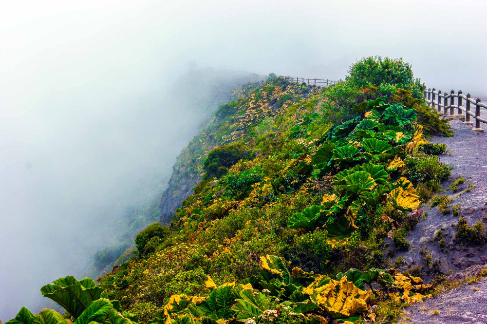 irazu foggy main crater
 - Costa Rica